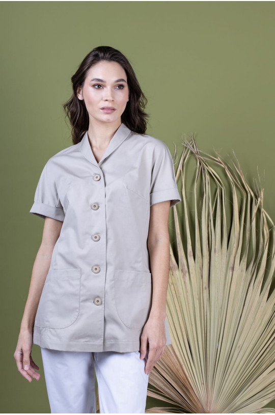 Блузка медицинская женская 8-1181 (св.бежевый Pure Cashmere, сатори ультра)
