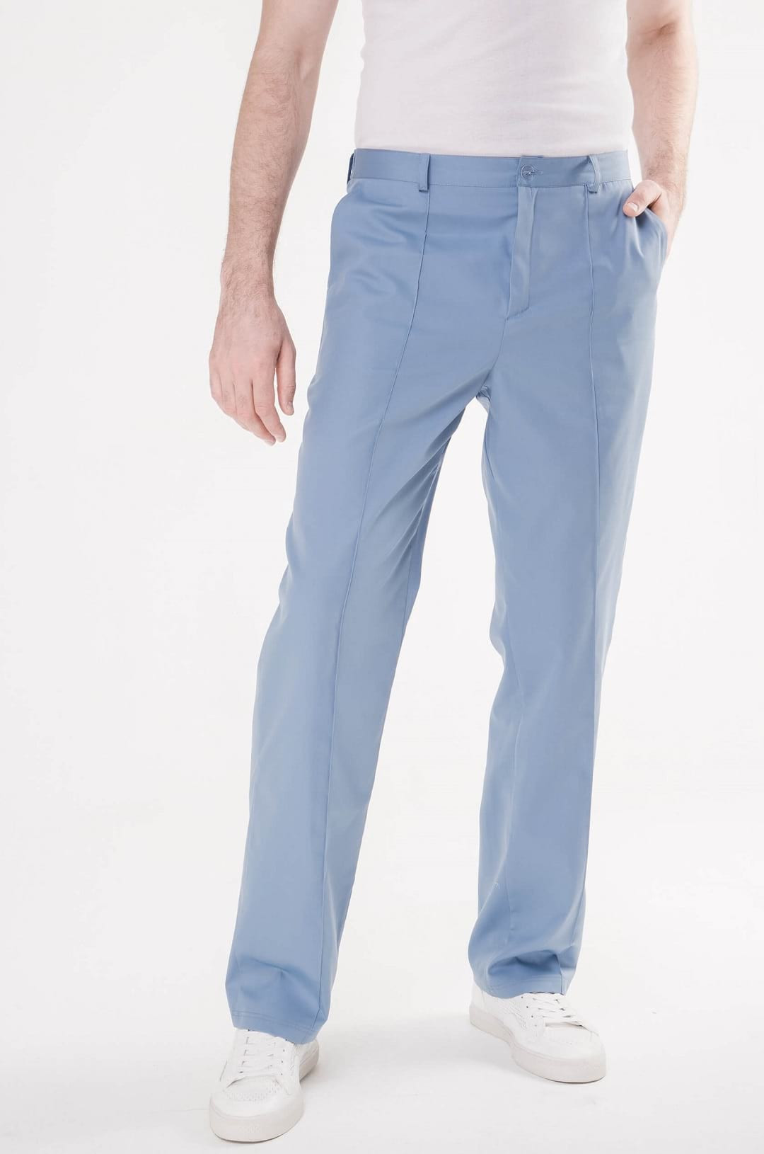Брюки медицинские мужские 5-0997 (голубой Pastel Blue, сатори)