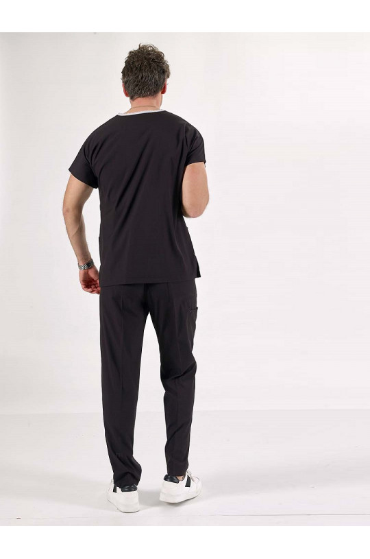Костюм медицинский мужской CORE-FLEX LYCRA (черный siyah, стрейч)