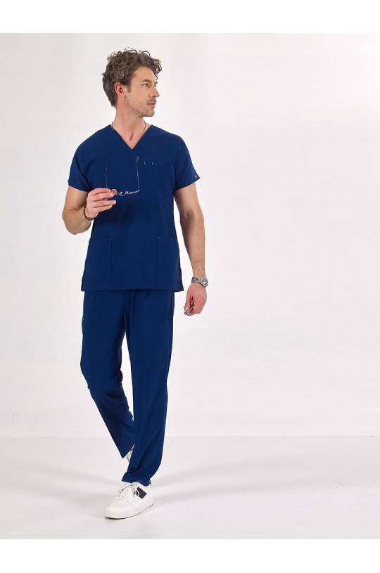 Костюм медицинский мужской CORE-FLEX LYCRA (синий blaser mavi, стрейч)