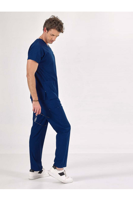 Костюм медицинский мужской CORE-FLEX LYCRA (синий blaser mavi, стрейч)