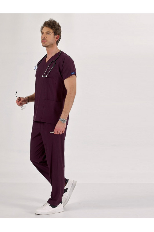 Костюм медицинский мужской CORE-FLEX LYCRA (сливовый murdum, стрейч)