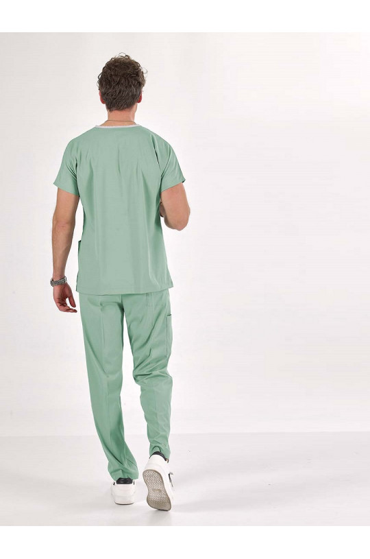 Костюм медицинский мужской CORE-FLEX LYCRA (светло-зеленый limon kufu, стрейч)