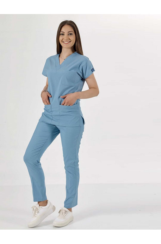 Костюм медицинский женский CORE-FLEX LYCRA (голубой alice mavi, стрейч)