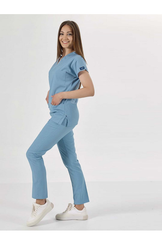 Костюм медицинский женский CORE-FLEX LYCRA (голубой alice mavi, стрейч)