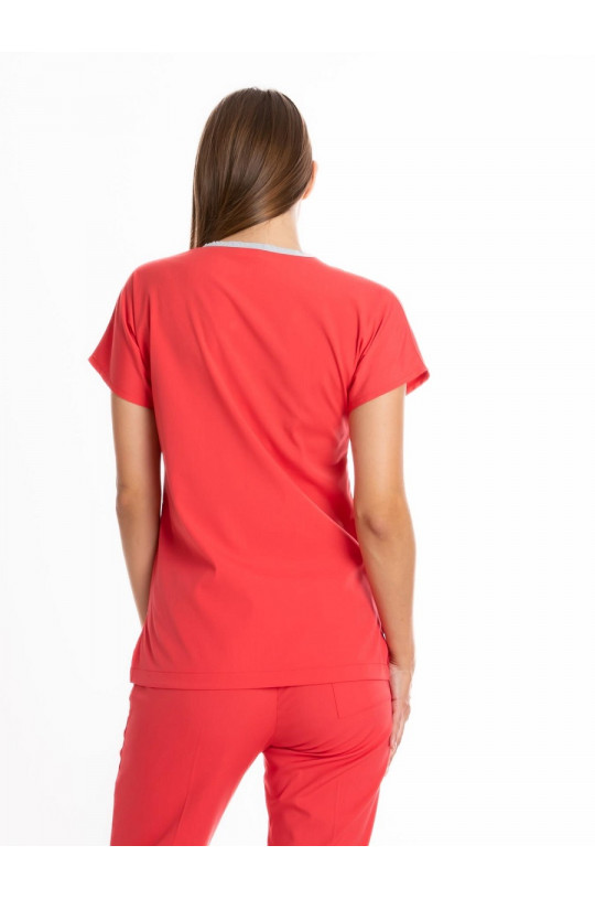 Костюм медицинский женский CORE-FLEX LYCRA (оранжево-крансый, стрейч)