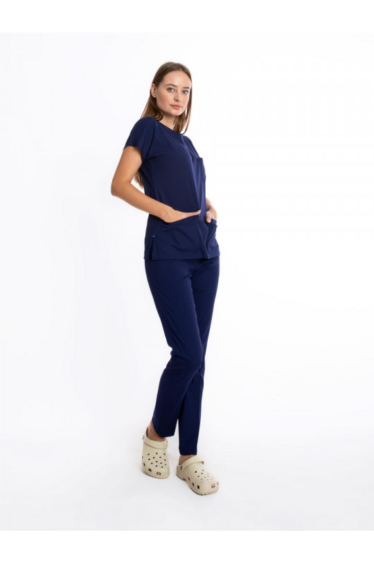 Костюм медицинский женский CORE-FLEX LYCRA (синий, стрейч)