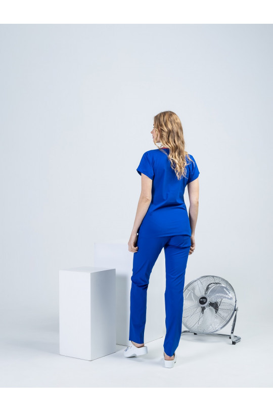 Костюм медицинский женский U-FLEX LYCRA (индиго синий, стрейч)