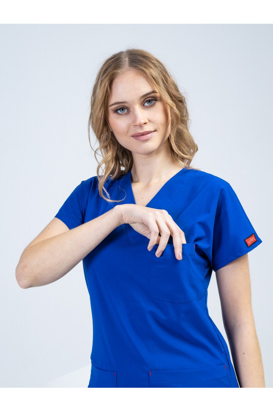 Костюм медицинский женский U-FLEX LYCRA (индиго синий, стрейч)