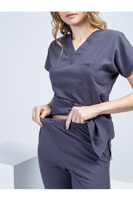 Костюм медицинский женский U-FLEX LYCRA (серый, стрейч)