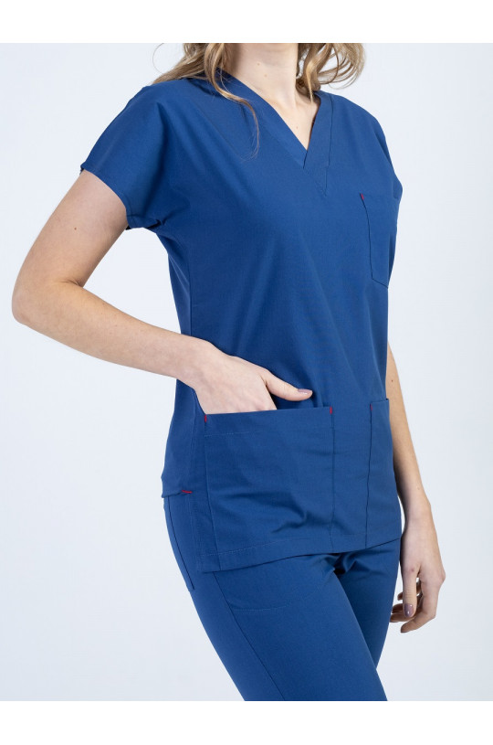 Костюм медицинский женский U-FLEX LYCRA (шторм синий, стрейч)