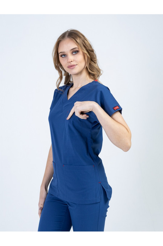 Костюм медицинский женский U-FLEX LYCRA (шторм синий, стрейч)