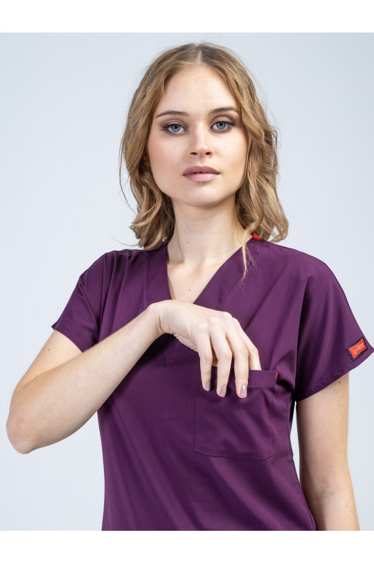 Костюм медицинский женский U-FLEX LYCRA (сливовый, стрейч)
