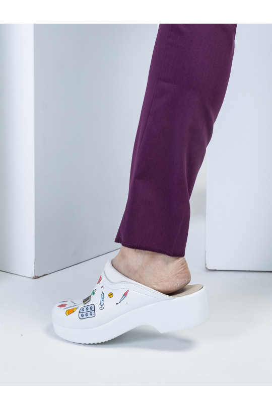 Костюм медицинский женский U-FLEX LYCRA (сливовый, стрейч)